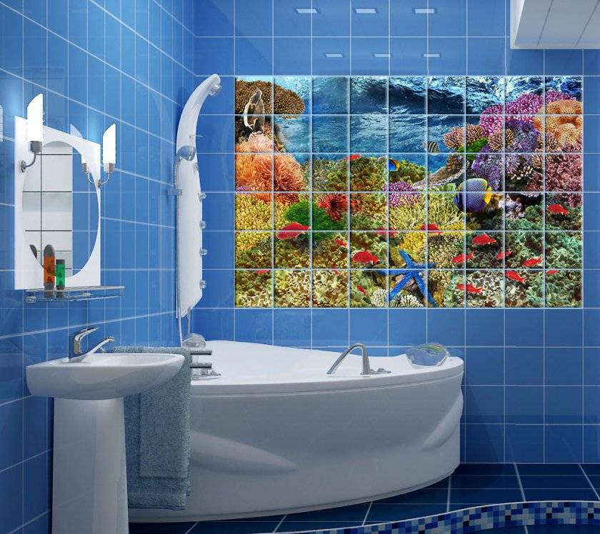 Панно в ванной комнате из плитки фото