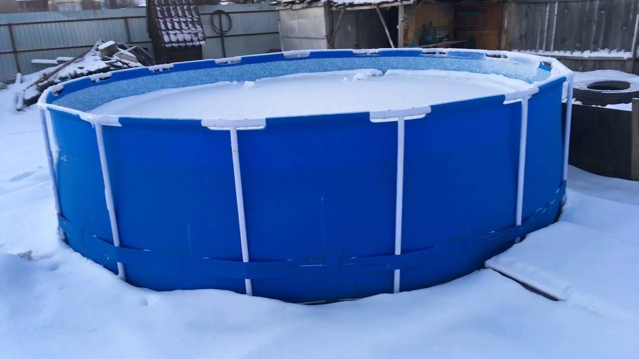 Можно ли оставить каркасный бассейн на зиму без воды. зимовка каркасного бассейна с водой на улице. можно ли оставлять каркасный бассейн на зиму наполненным?