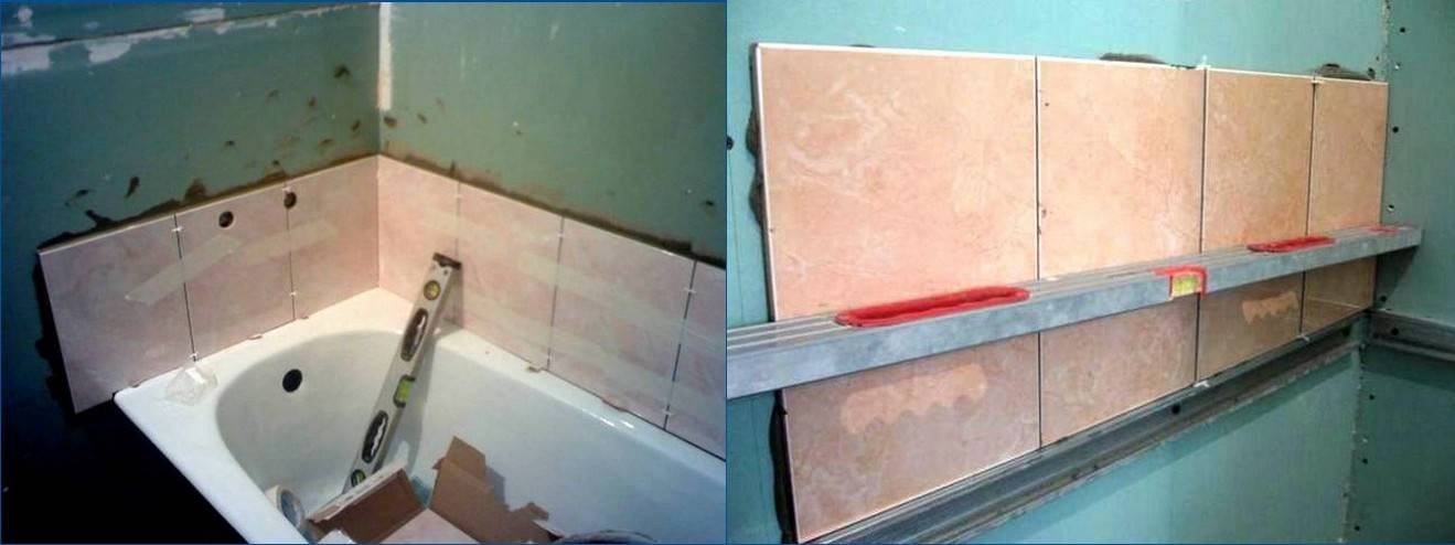Подготовка гипсокартона под плитку в ванной