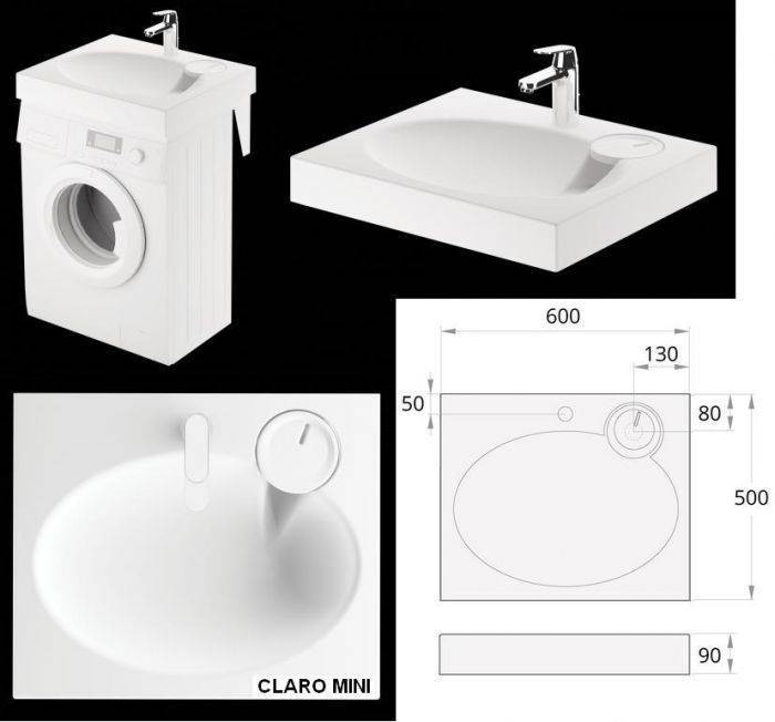 Раковина - кувшинка над стиральной машиной: выбор комплекта со столешницей, установка умывальника над машинкой в ванной, отзывы, фото