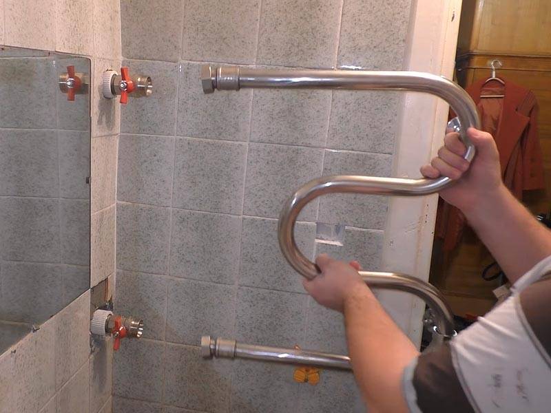 Установка полотенцесушителя в ванной: замена и подключение нового | онлайн-журнал о ремонте и дизайне