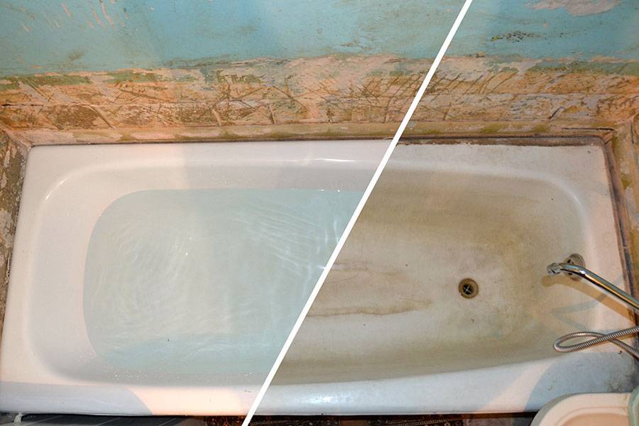 Восстановление эмали ванны из чугуна. Какие составы для реставрации есть в продаже?