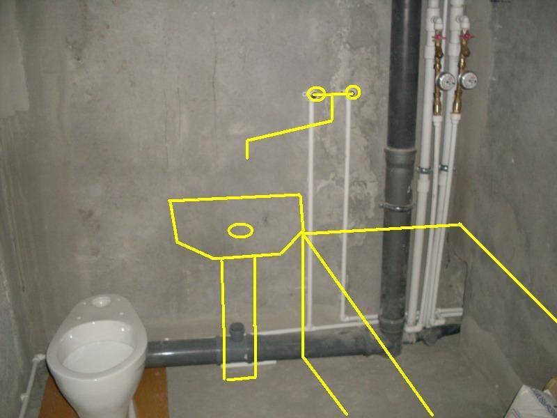 Разводка труб в ванной своими руками: разбираем процесс проектирования и монтажа