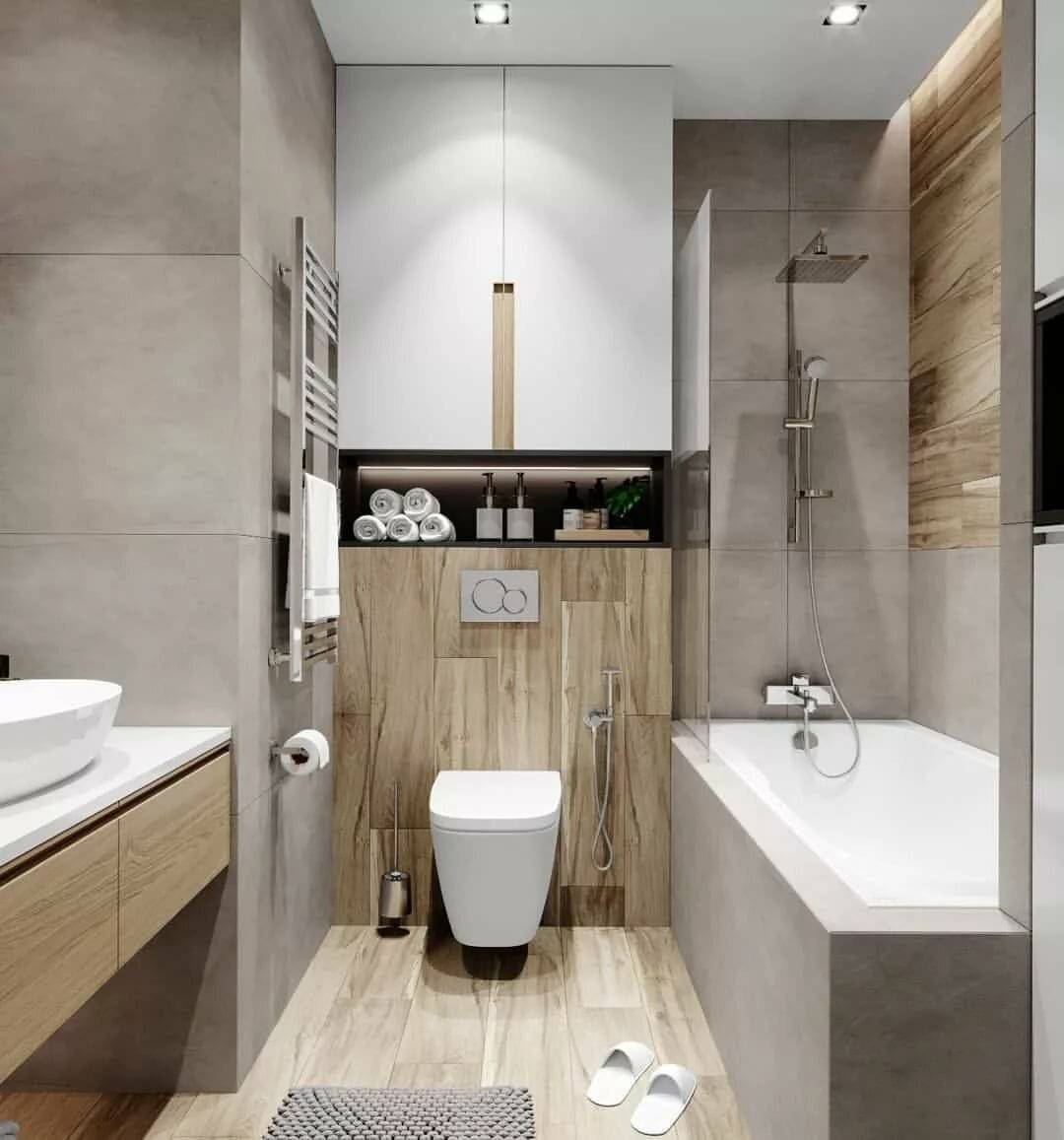 Дизайн совмещенной ванной с туалетом — примеры красивой и современной планировки (90 фото)