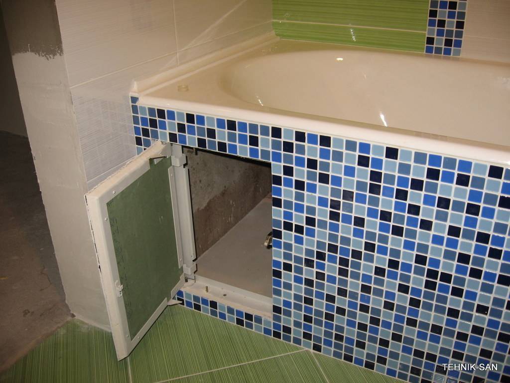 Как сделать экран под ванну своими руками из плитки, пластиковых панелей