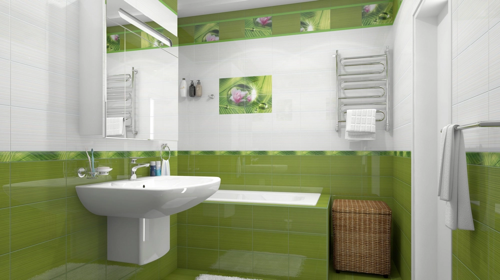 Дизайн зеленой ванной комнаты: 66 фото с идеями оформления интерьера