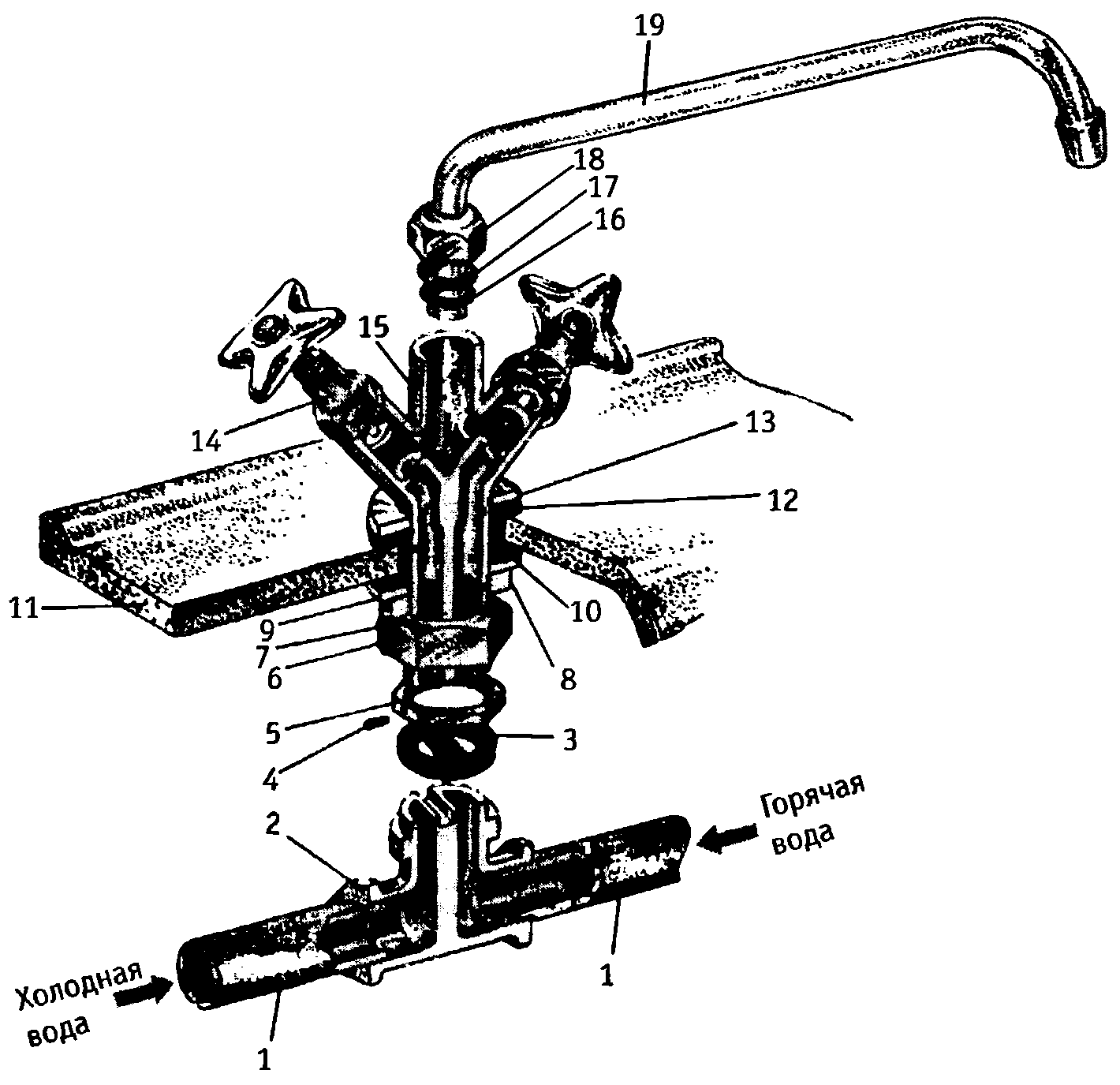 Устройство водопроводного крана: схема смесителя, установка, как отремонтровать