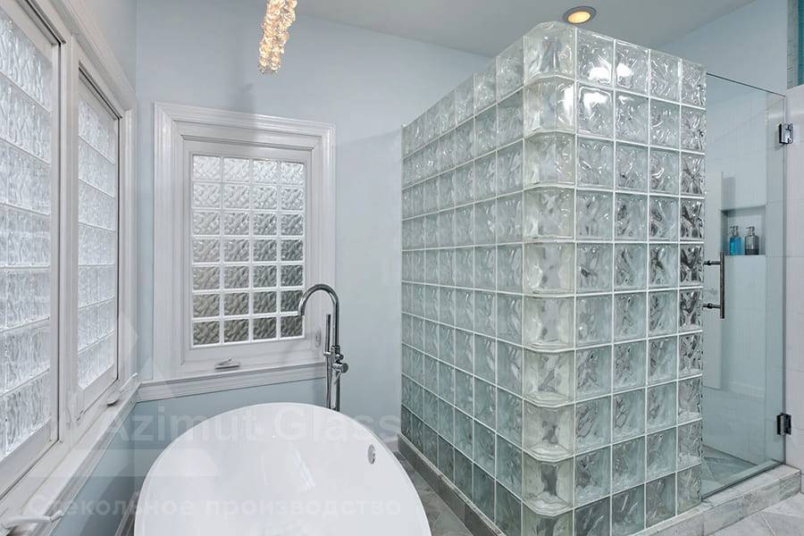 Размер стеклоблоков [47 фото], вес и диагональ, стеклянные блоки в интерьере квартиры и ванной комнаты.