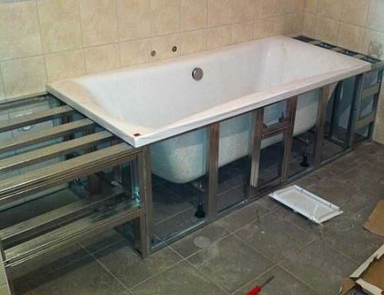Как сделать красивый и практичный экран для ванны из плитки. экран для ванны своими руками - все о строительстве