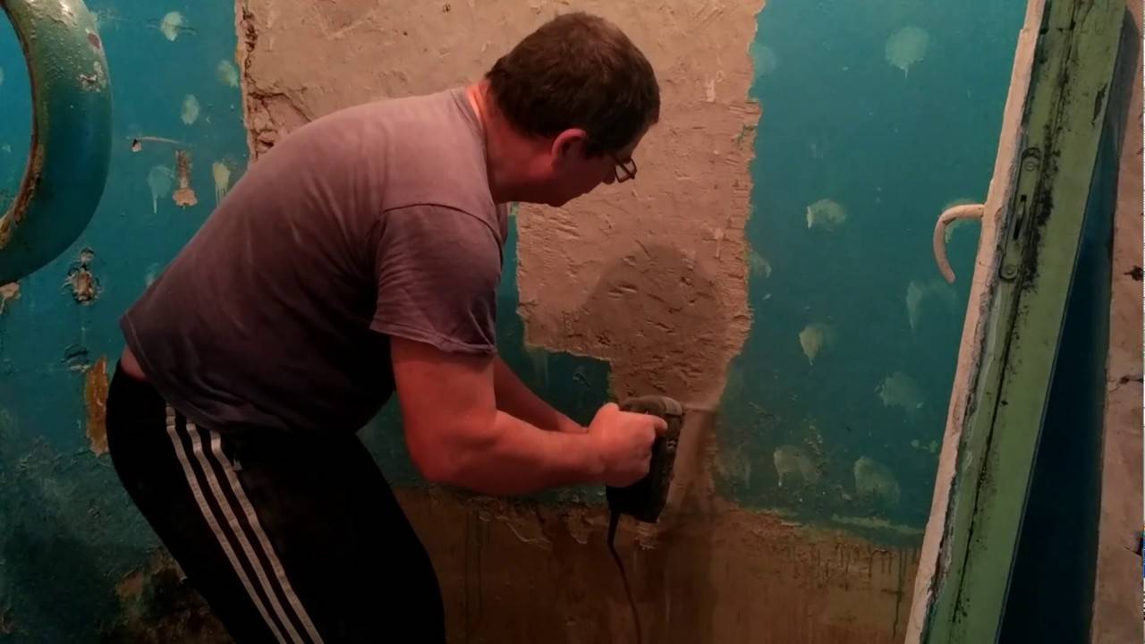 Снять старую краску со стен. химический способ