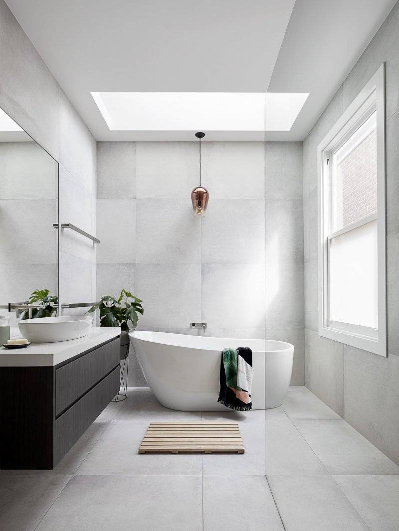 Дизайн ванной комнаты в стиле минимализм (фото) – идеи интерьера
