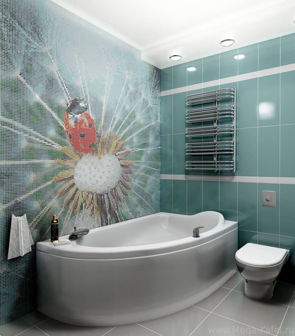 Плитка из плитки в ванную: 80+ фото керамической плитки панно для ванной комнаты