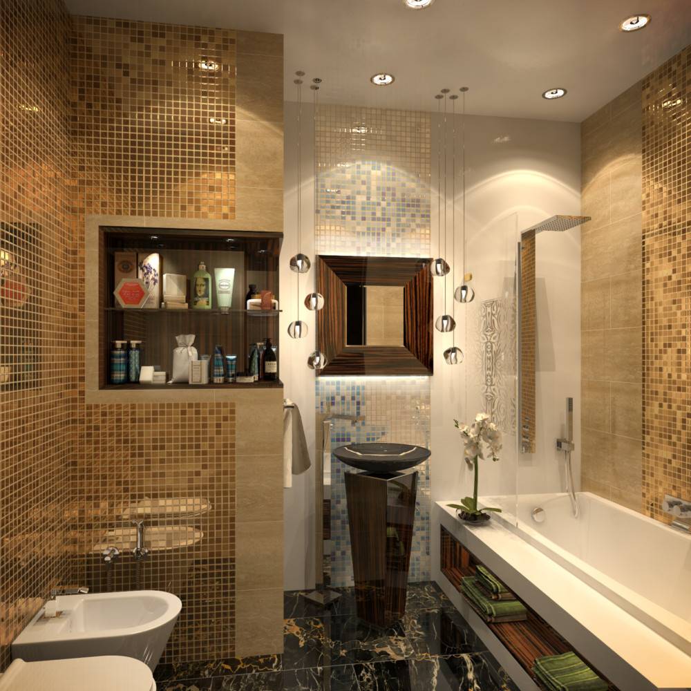 Дизайн ванной комнаты с мозаикой - какой дизайн выбрать (+фото) - vannayasvoimirukami.ru