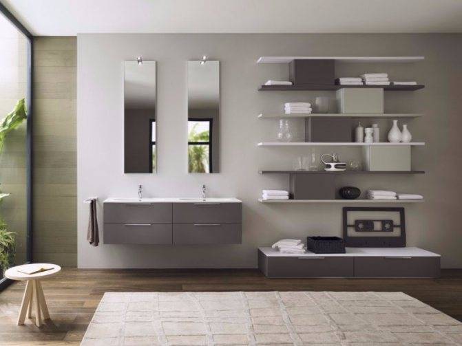 Модульная мебель для ванной комнаты. Стандартные и нестандартные варианты