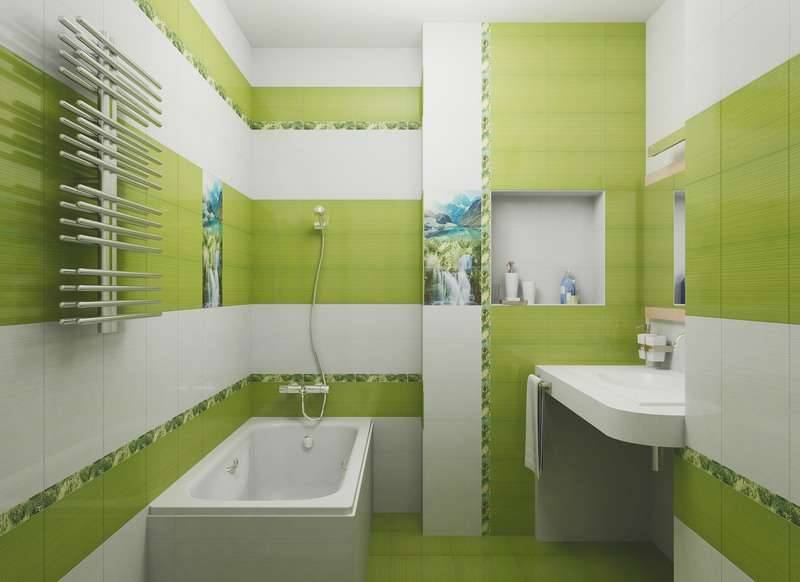 Зеленая ванная комната: дизайн в изумрудных тонах - 24 фото