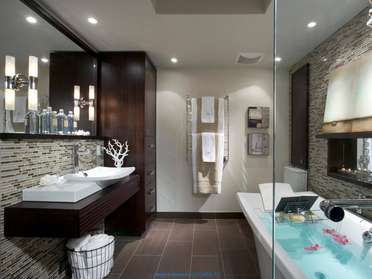 Ванные комнаты: дизайн, интерьер, красивые модные современные варианты отделки, маленькая ванная комната дизайн