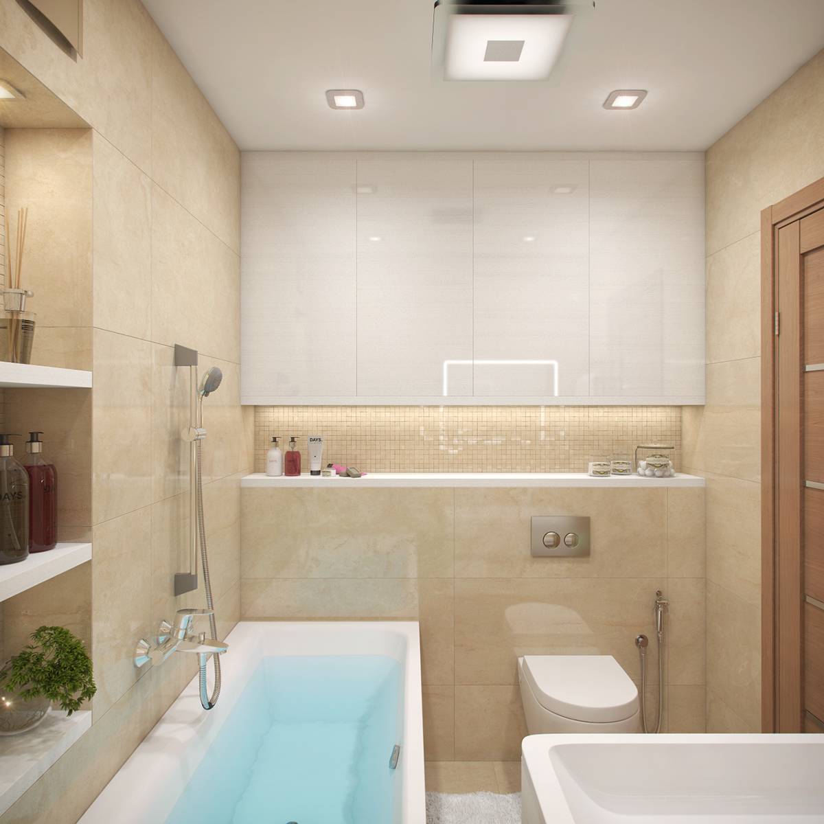 Современные и красивые интерьеры ванной комнаты