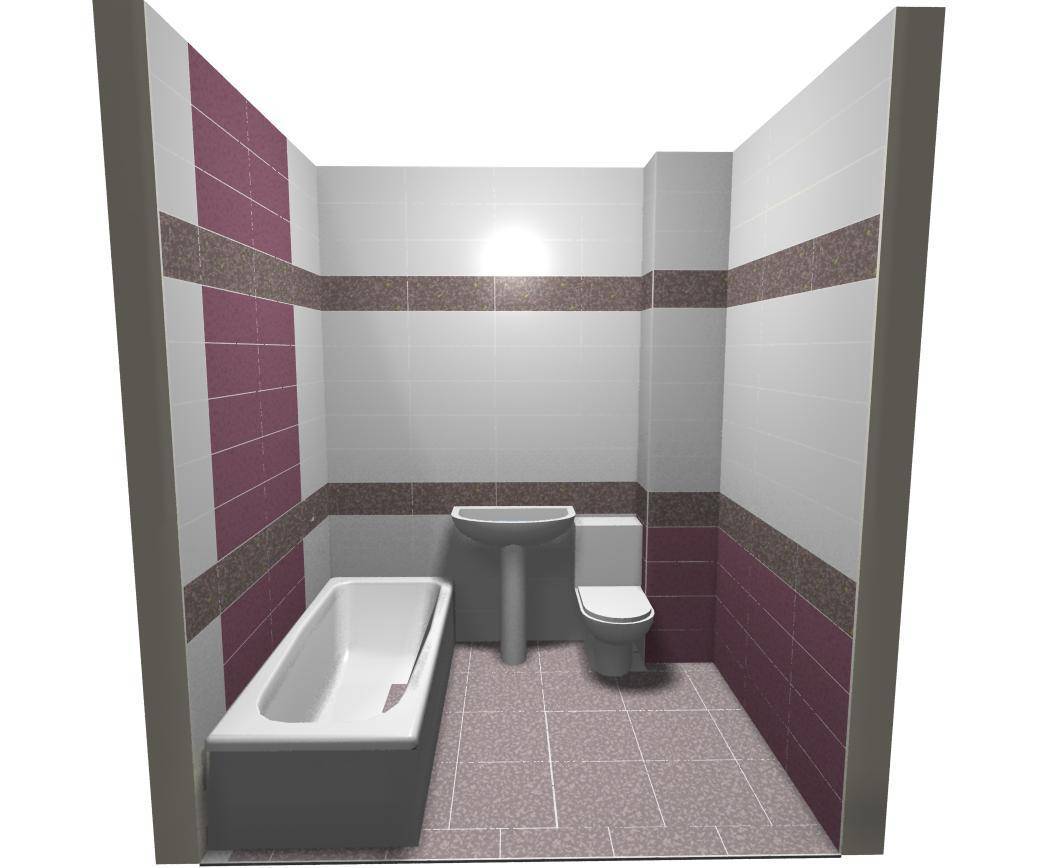 Раскладка плитки ванной комнаты в разных вариантах, фото