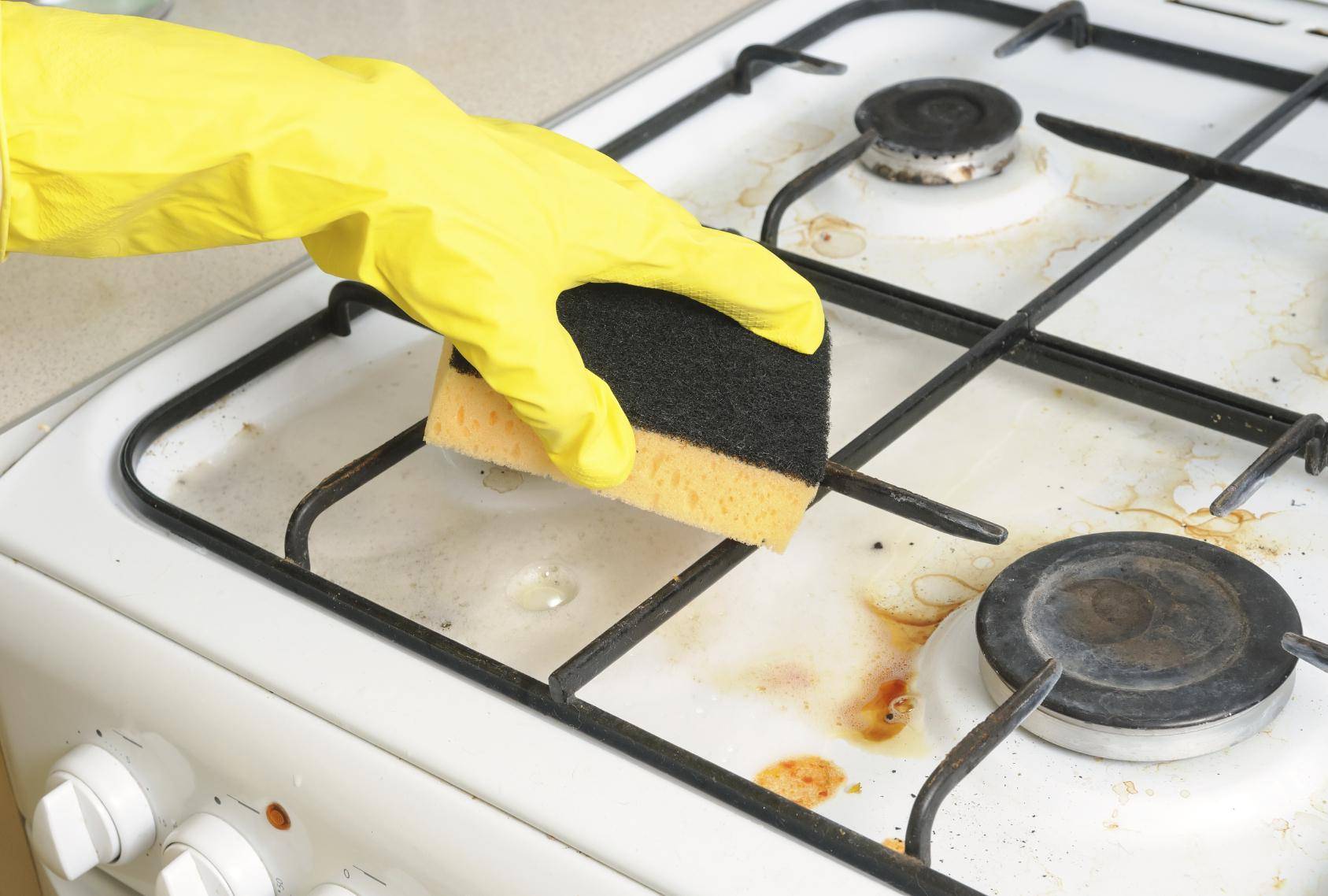 Как отмыть кафельную плитку на кухне от жира?