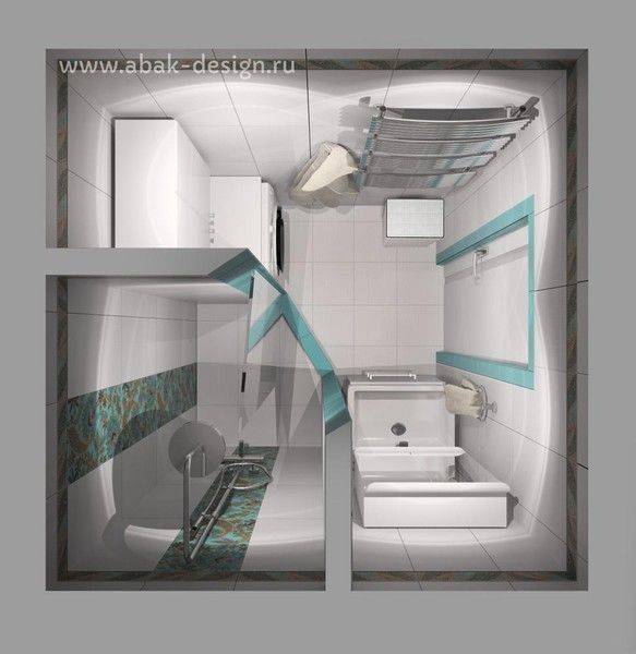 Дизайн для ванной комнаты в домах серии п44т