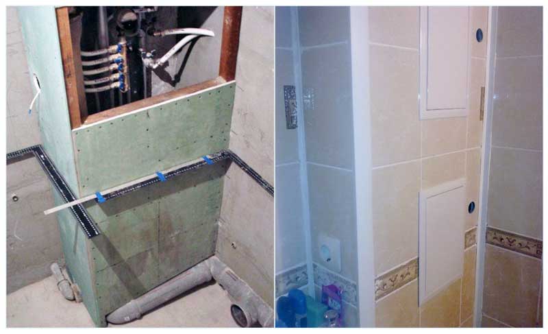 Как скрыть трубы в ванной комнате: маскируем канализационные и водопроводные системы своими руками + видео и фото