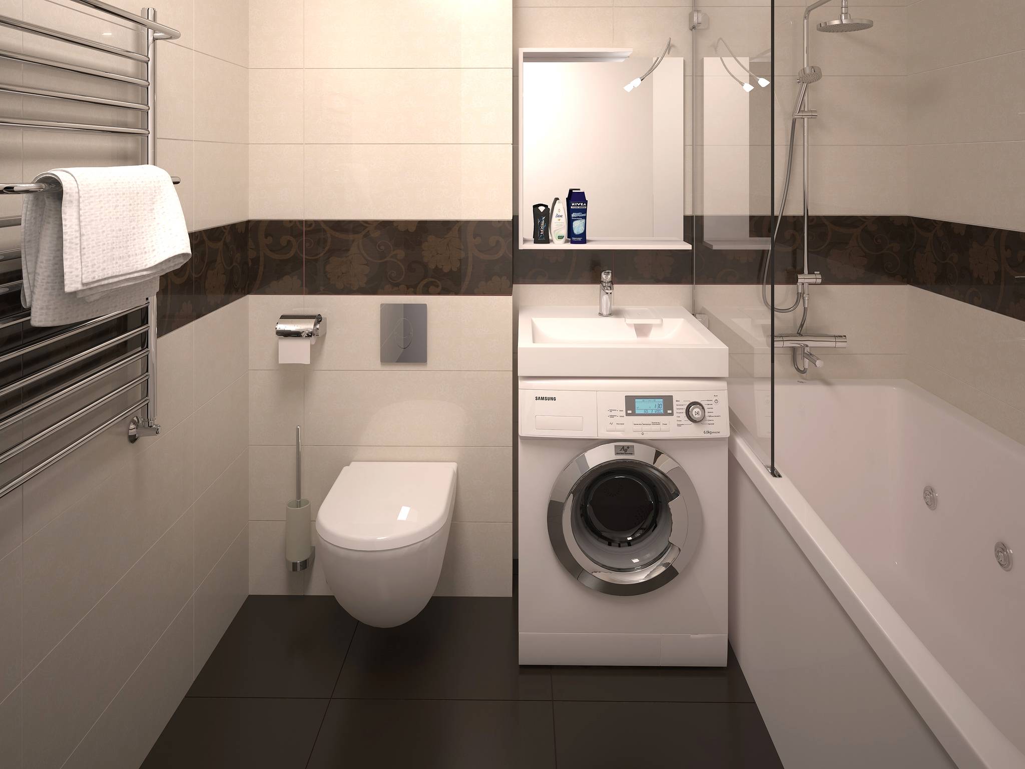 ✅ дизайн ванной комнаты в хрущевке со стиральной машиной – советы специалистов - dnp-zem.ru