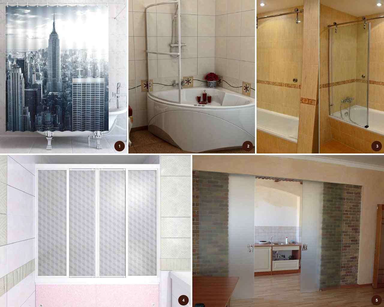 Шторки из стекла в ванную, виды и рекомендации, как установить