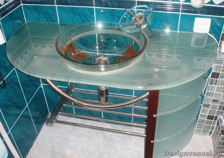 Какие бывают стеклянные раковины для ванной