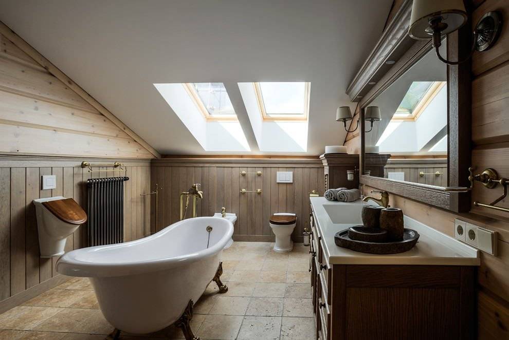 Ванная в мансарде: особенности планировки и лучшие идеи дизайна (45 фото) | дизайн и интерьер ванной комнаты