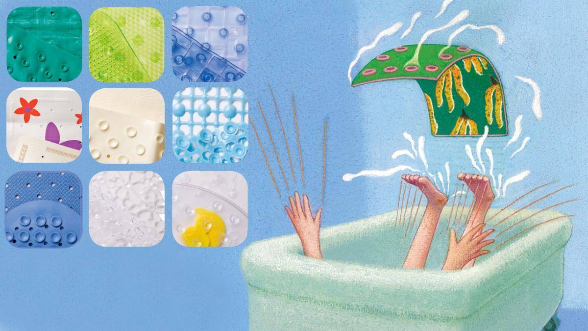 Противоскользящий коврик для ванны: как выбрать?