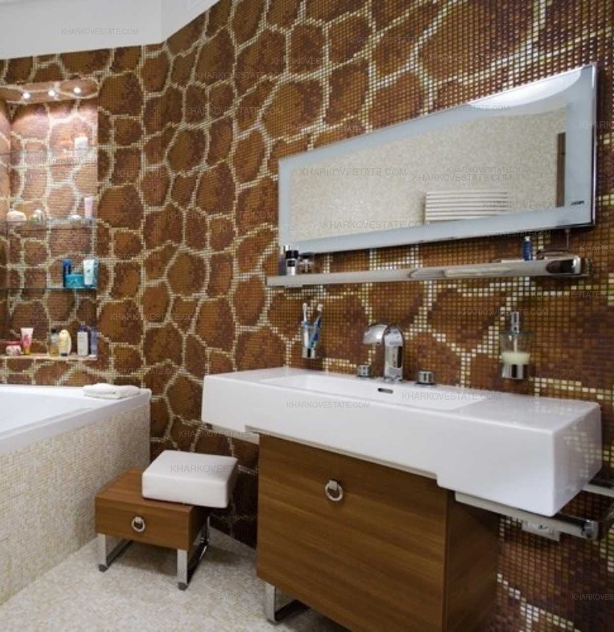 Отделка ванной комнаты мозаикой, укладка своими руками, фото отделки