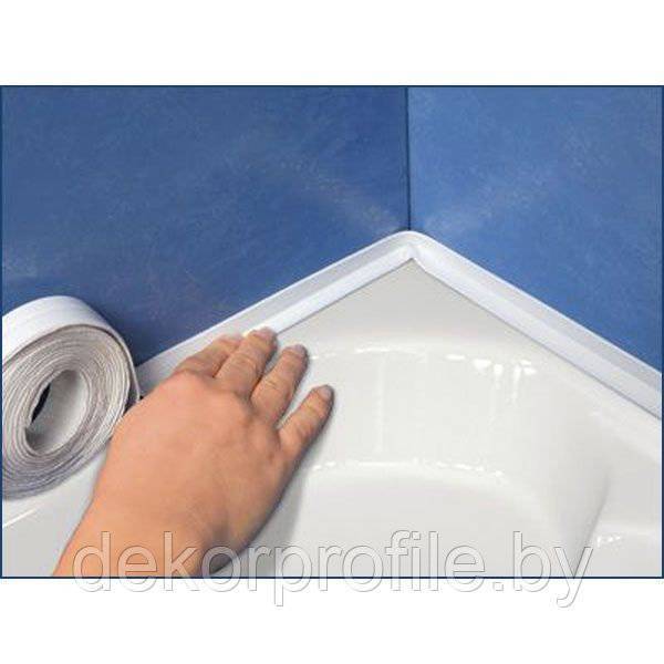 Плинтус для ванной - пластиковый, акриловый, силиконовый и пвх