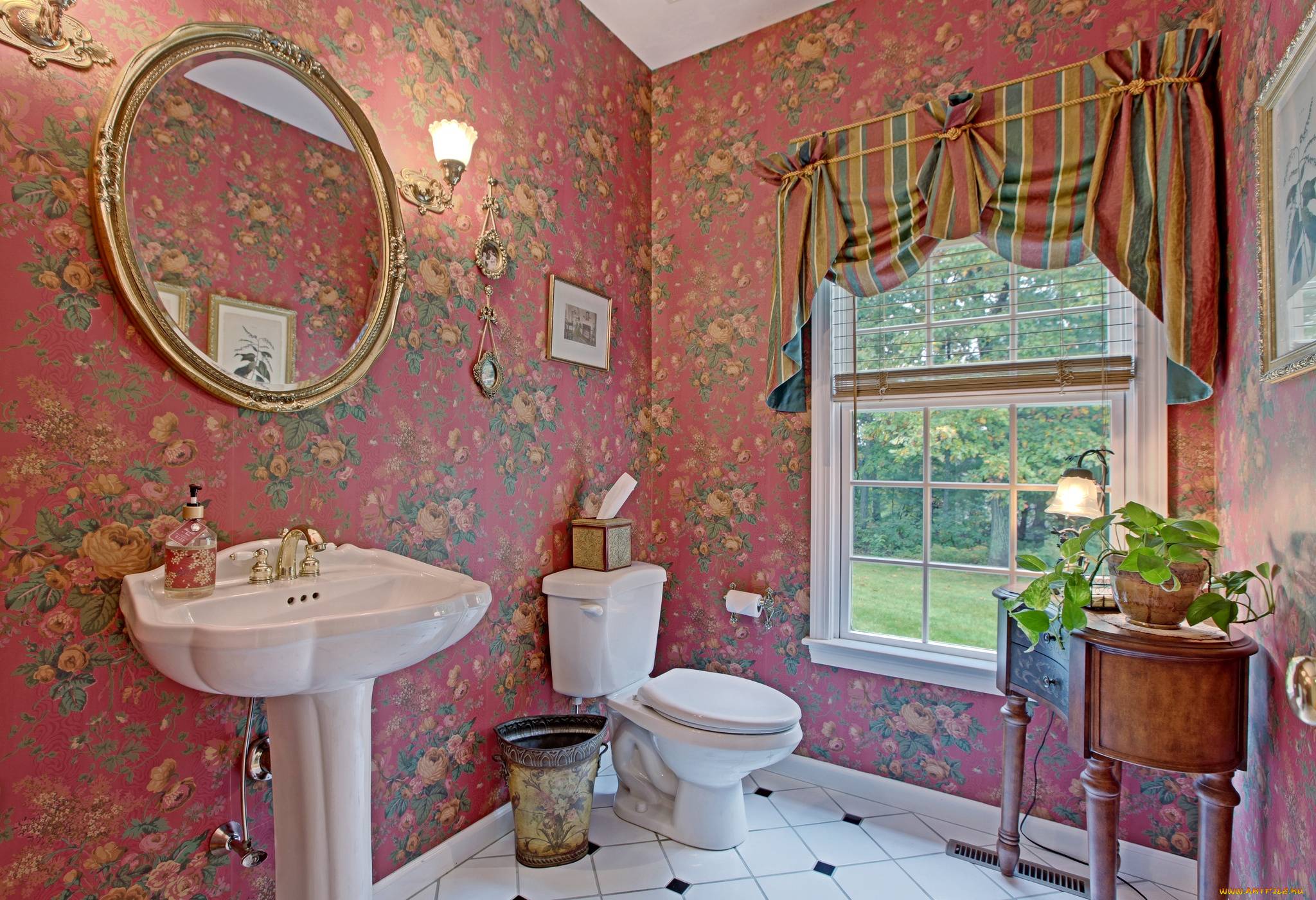 Обои для ванной комнаты: плюсы и минусы, виды, дизайн, 70 фото в интерьере