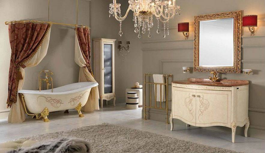 Мебель в ванную комнату в классическом стиле