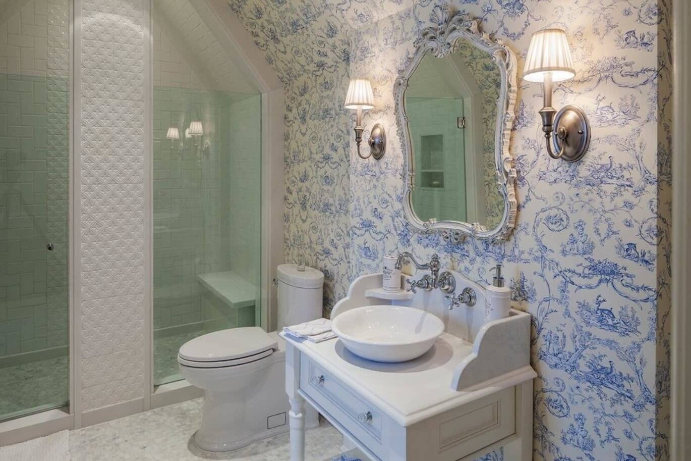 Ванная комната в стиле прованс в квартире и загородном доме (фото, варианты дизайна и интерьер)